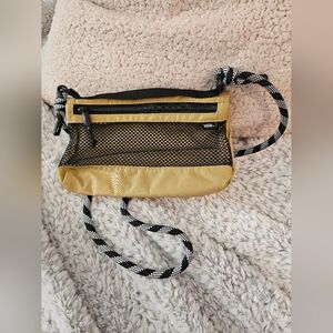 Vans Gold and Black Mesh Crossbody Bag